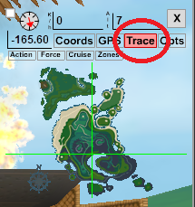 GPS, with [trace] marked